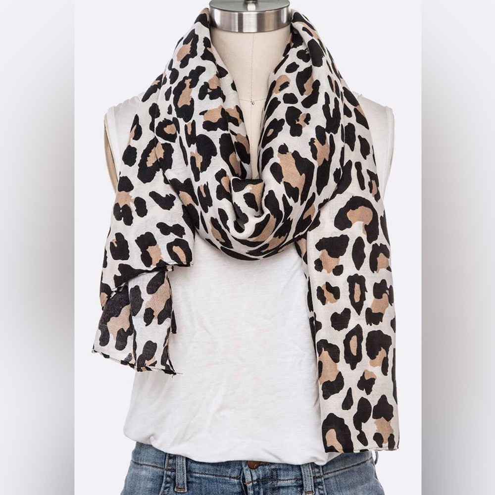 Animal Print Leopard Scarf